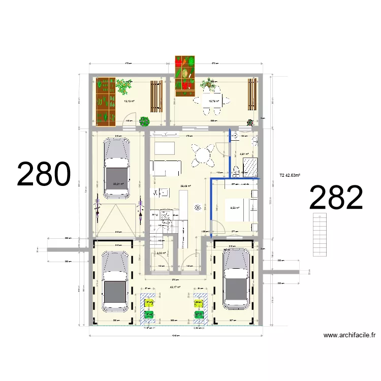 aubepines neuf mp2 1 etage. Plan de 