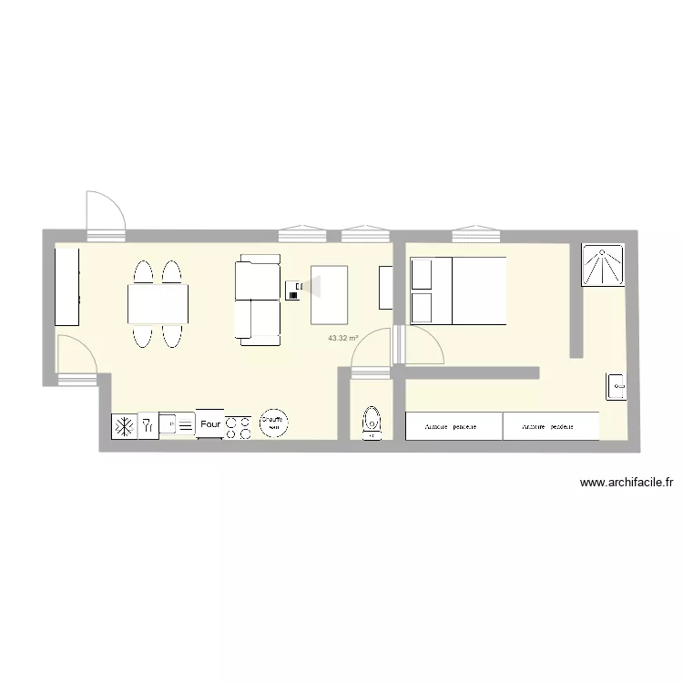 appartement type. Plan de 