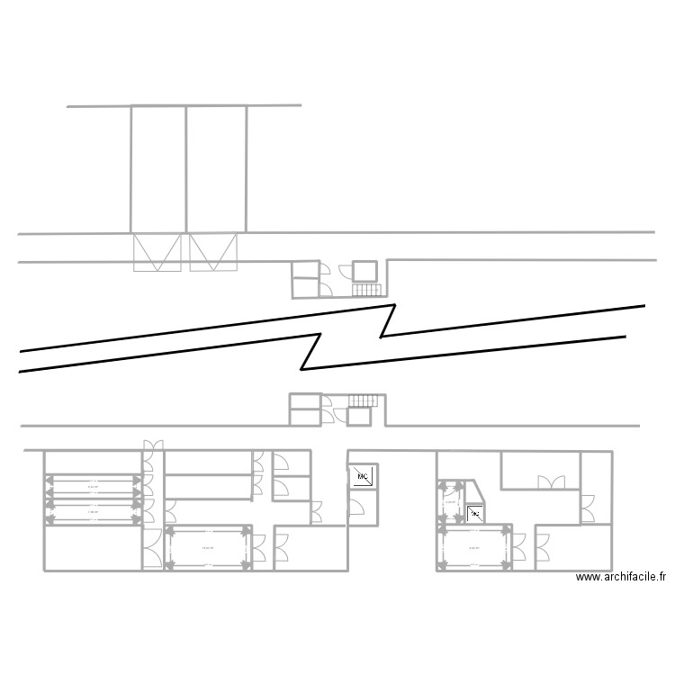 stockage murisseries Llio frères 3. Plan de 8 pièces et 79 m2