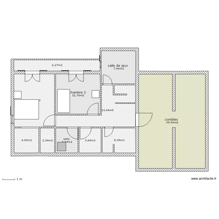 etage apres. Plan de 