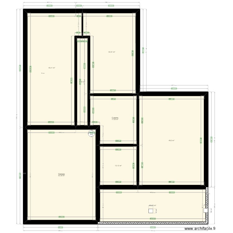 maison 3* final dernier fondation. Plan de 8 pièces et 248 m2