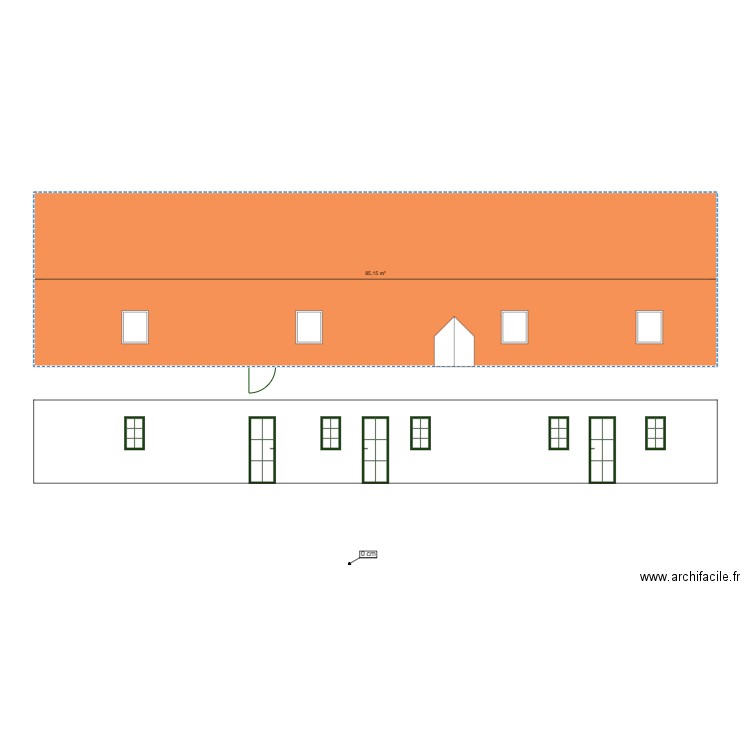 exterieur lanvellec. Plan de 1 pièce et 85 m2