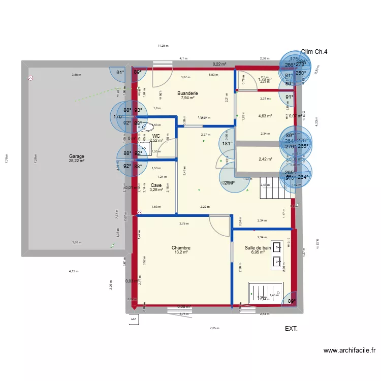 NEW garage. Plan de 17  et 84 m²