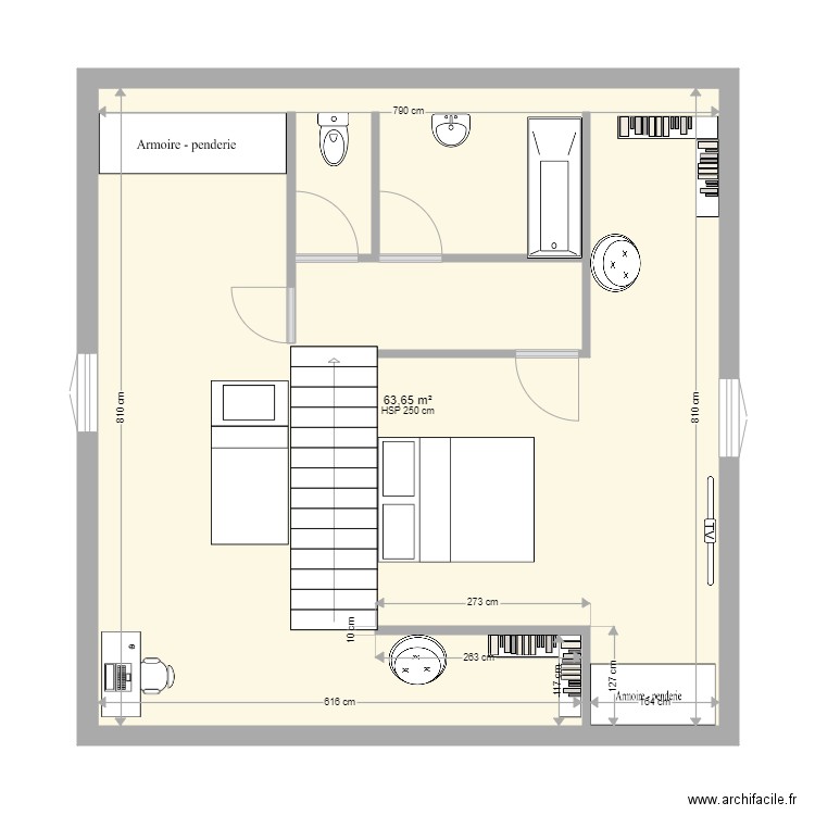 CHAMBRE ETAGE. Plan de 0 pièce et 0 m2