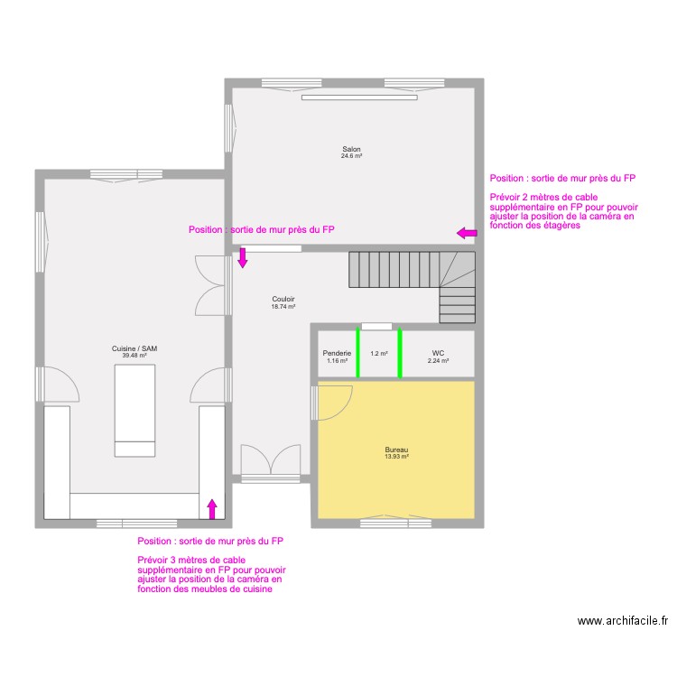 RDC Caméra. Plan de 0 pièce et 0 m2