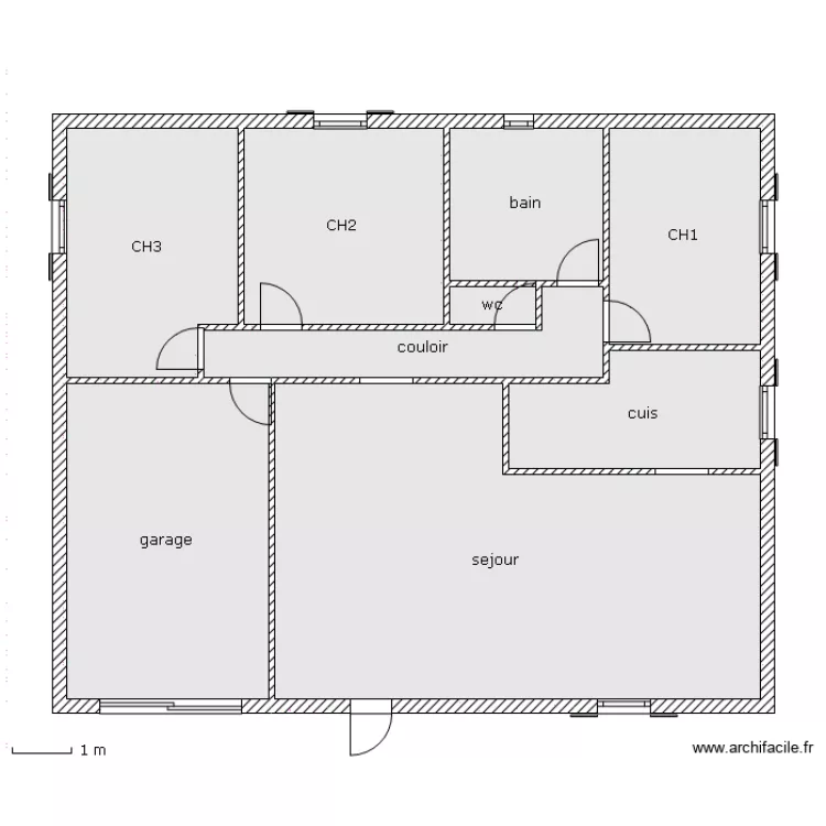 ruoms int&eacute;rieur. Plan de 