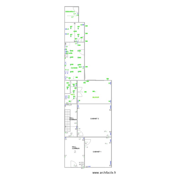 LAMBLIN R0. Plan de 9 pièces et 109 m2