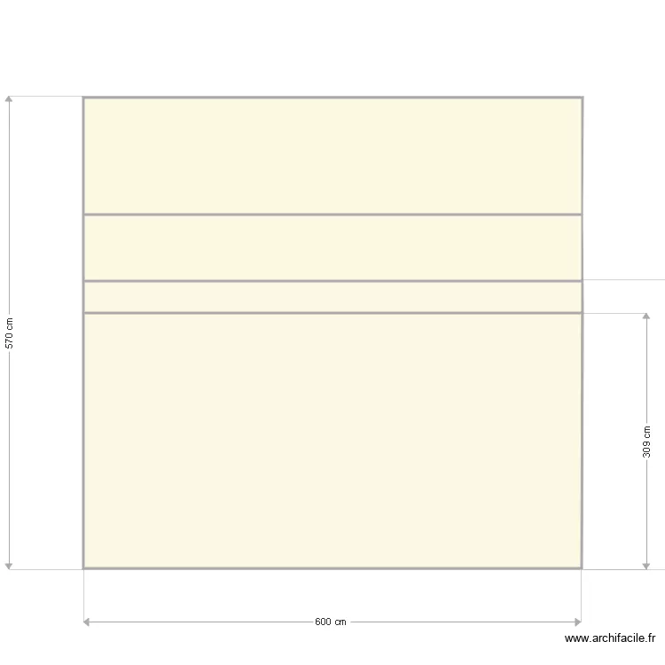 Brem CU ETAT ACTUEL facade neutre est nord. Plan de 