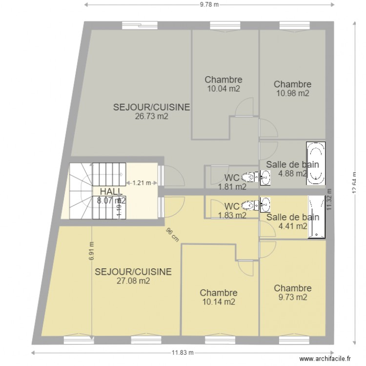  RDC Etage V 2Ch . Plan de 0 pièce et 0 m2