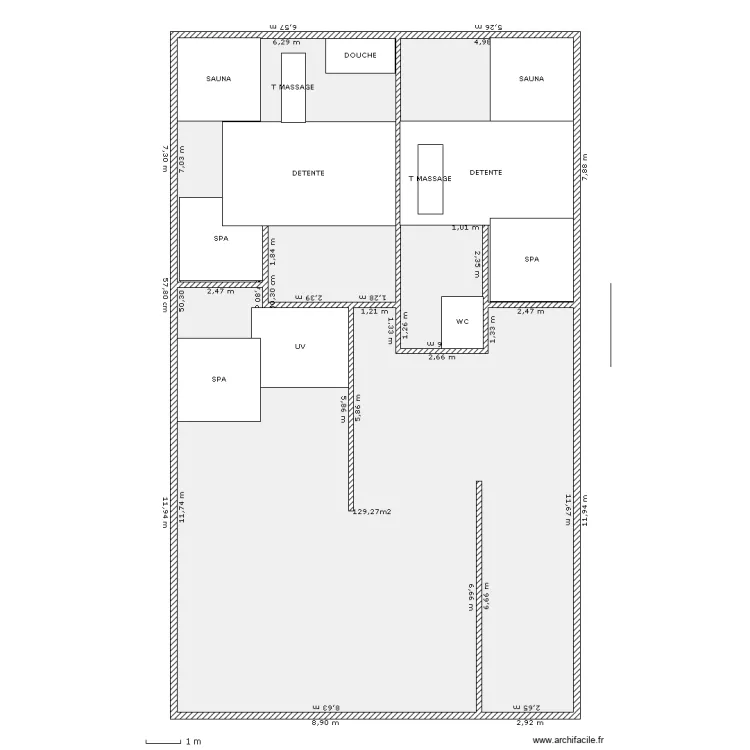 spa vide. Plan de 