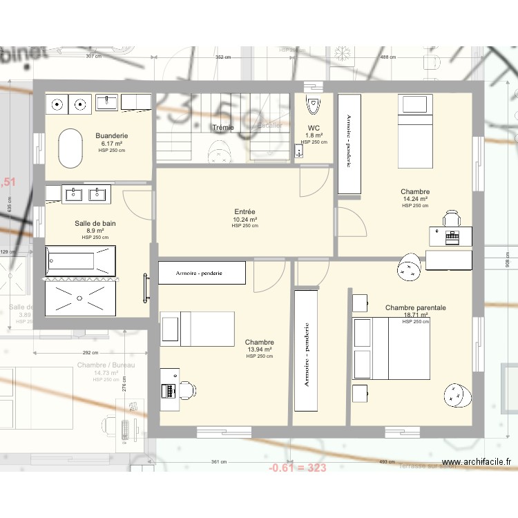 Plan final 4 avec plan dwg 2. Plan de 26 pièces et 2241 m2