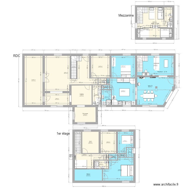 CAVALAIRE plan VF travaux. Plan de 28 pièces et 274 m2