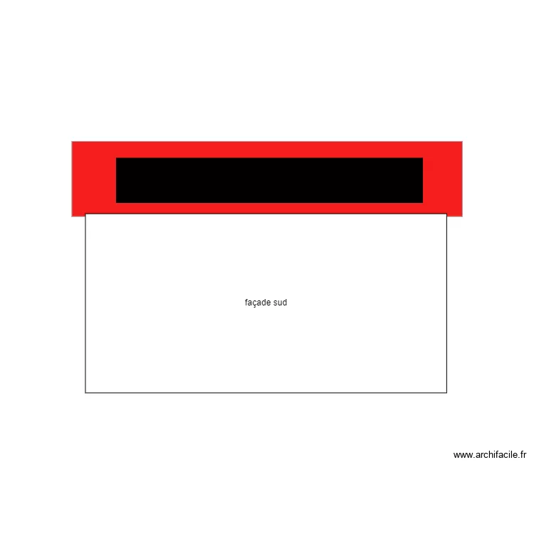 fa&ccedil;ade sud. Plan de 