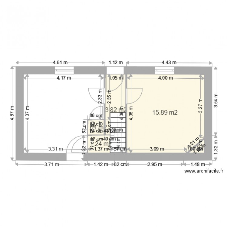 rez de chaussee 1. Plan de 0 pièce et 0 m2