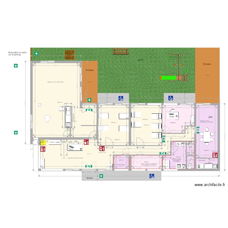 crèche aubière 3. Plan de 0 pièce et 0 m2