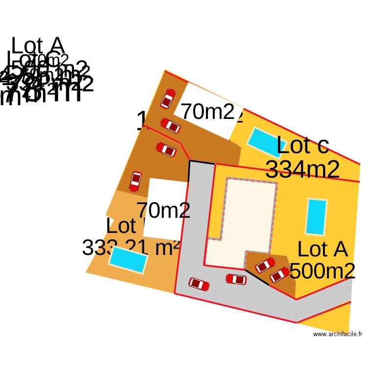 plan fini sans blot. Plan de 1 pièce et 134 m2