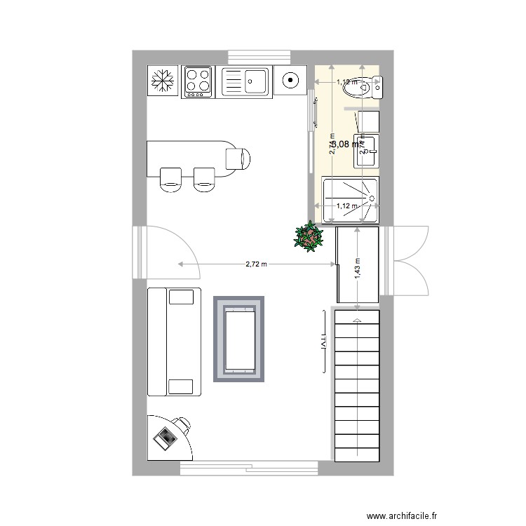 studio libourne 6. Plan de 0 pièce et 0 m2