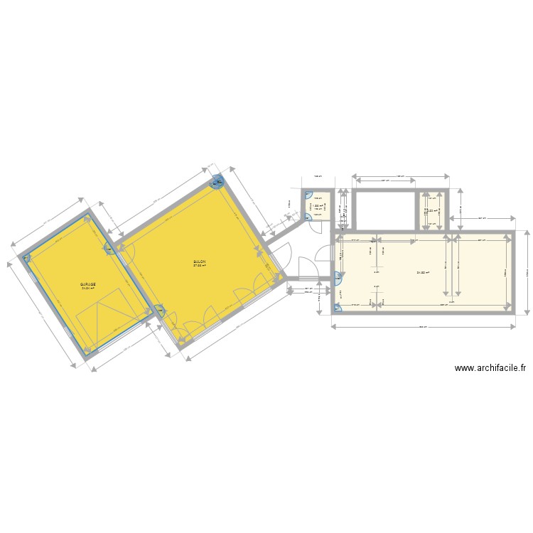 PLAN DOUBLE PENTE 11. Plan de 5 pièces et 101 m2