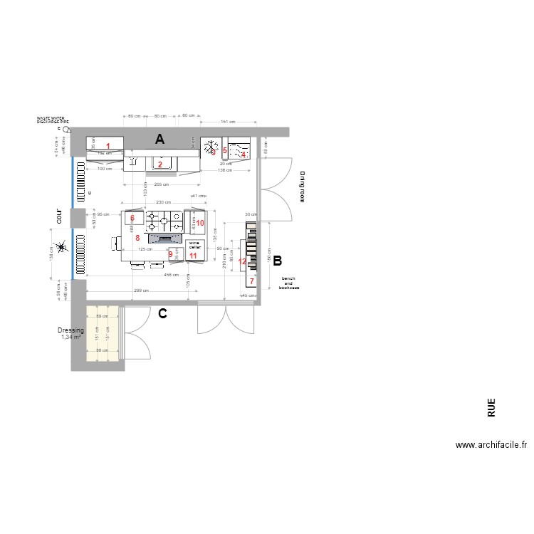 Cuisine aménagée modification2. Plan de 0 pièce et 0 m2