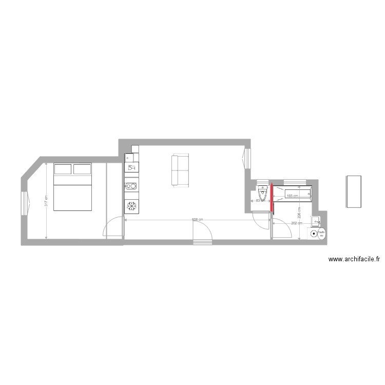 projet v de c. Plan de 0 pièce et 0 m2