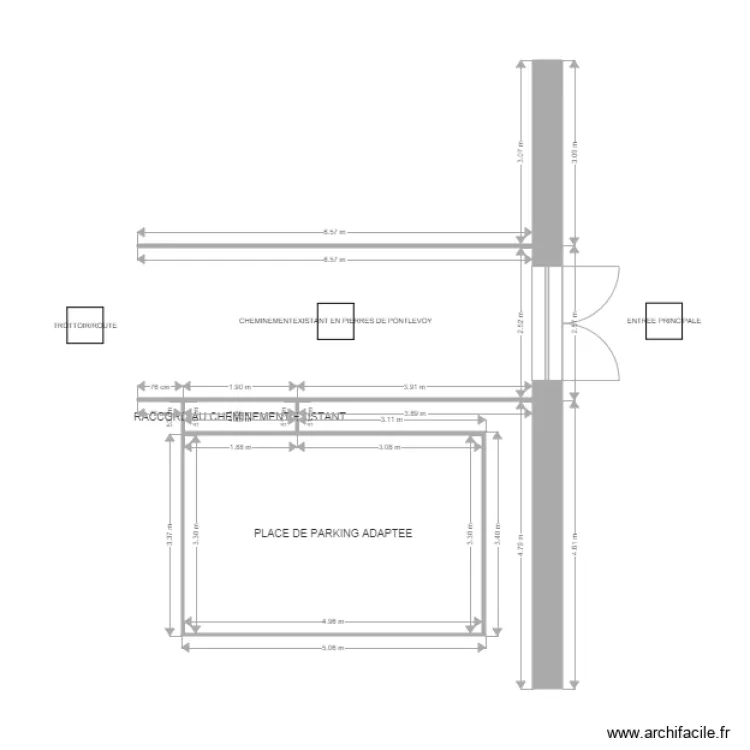 HOTEL DE L ECOLE PONTLEVOY PLAN PROJET PARKING. Plan de HOTEL DE L ECOLE PONTLEVOY PLAN PROJET PARKING. Plan de