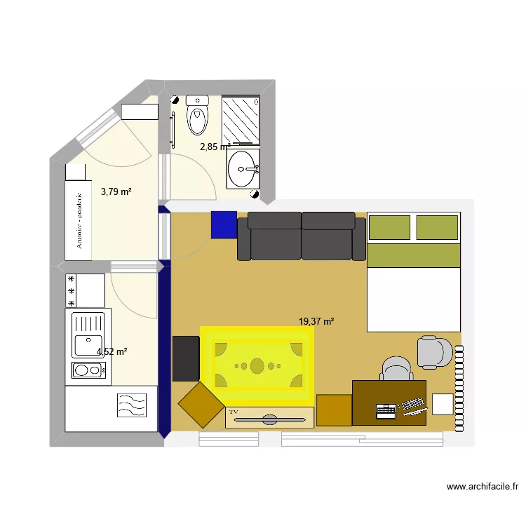 Studio Mercier 2. Plan de 