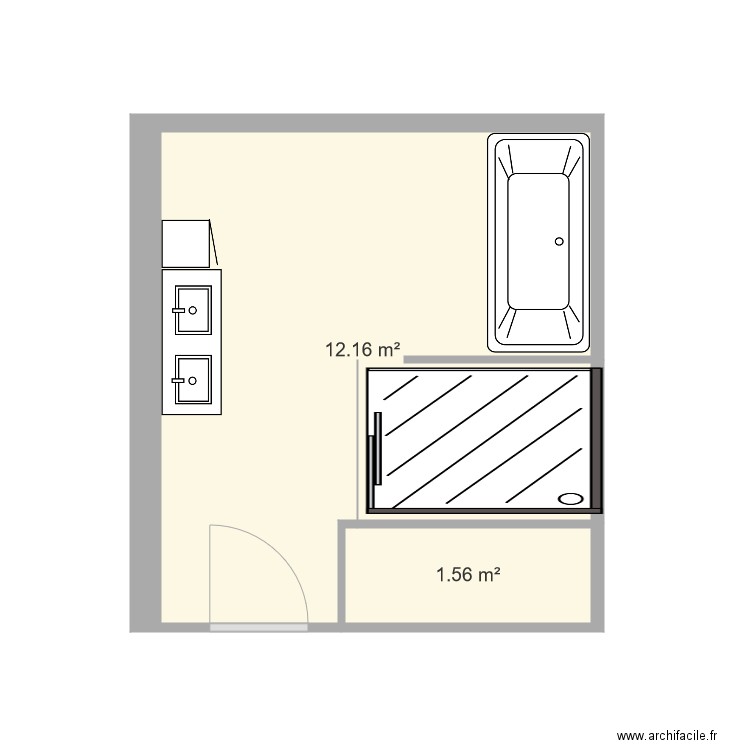 Projet SDB. Plan de 0 pièce et 0 m2