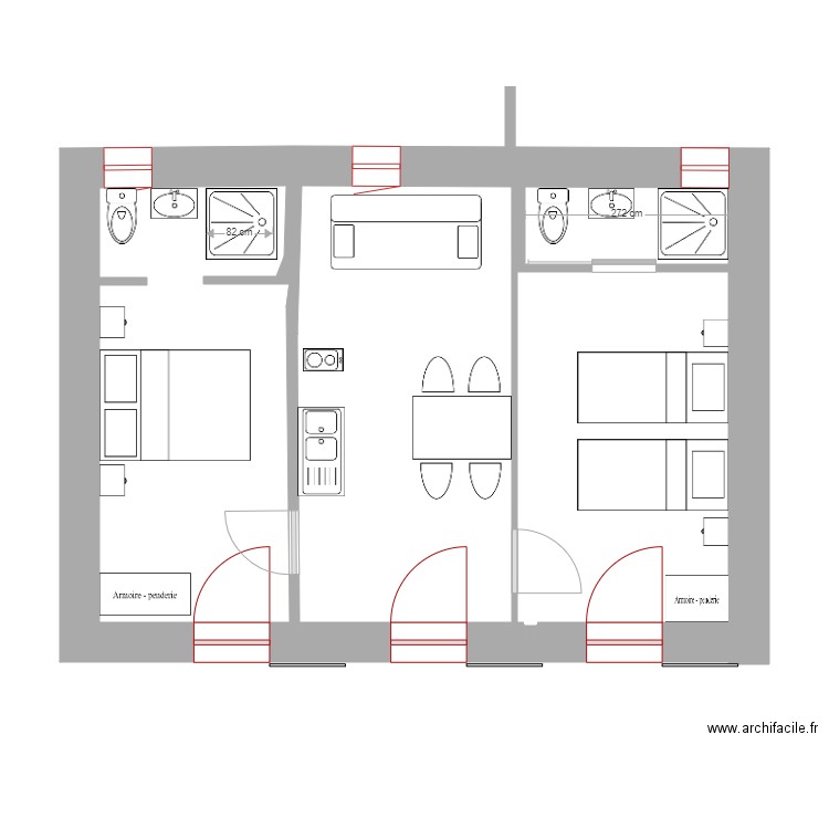 rdc AA modif 2 2020. Plan de 0 pièce et 0 m2