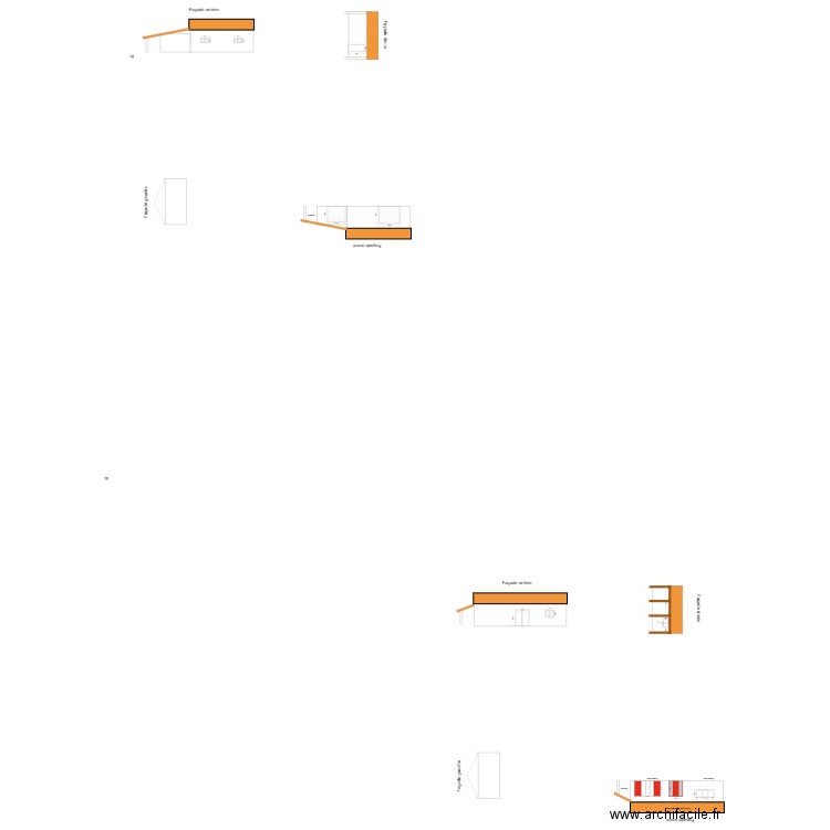 Dépendance façades. Plan de 0 pièce et 0 m2