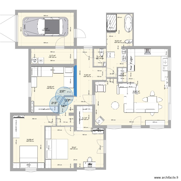 LADEANO 2nd idea living room. Plan de 11 pièces et 130 m2