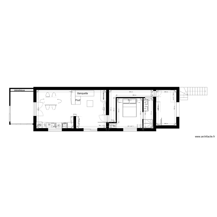 projet avec extension. Plan de 
