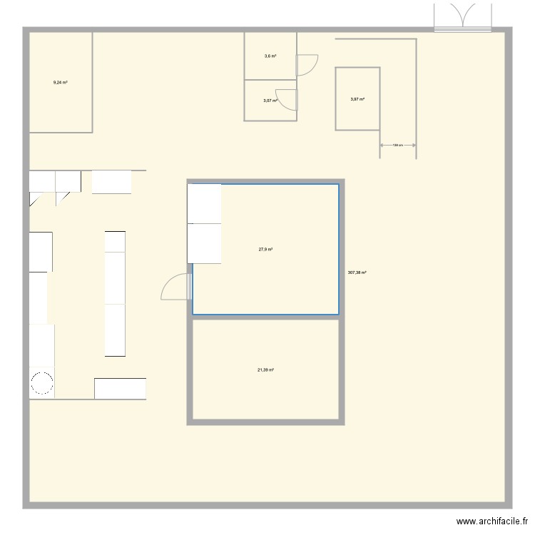 Plan base Yens Structure 2 . Plan de 7 pièces et 381 m2