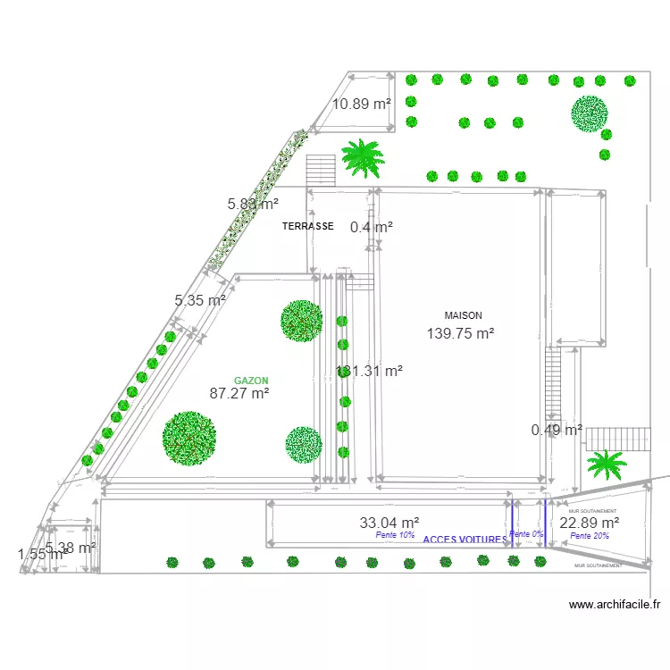 Mon ext&eacute;rieur 2022-3. Plan de 