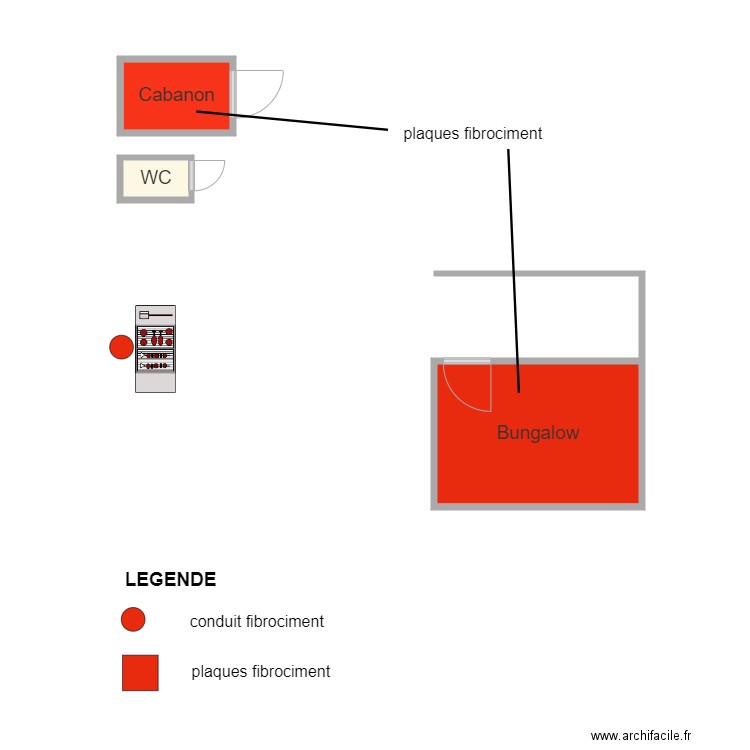 bungalow. Plan de 0 pièce et 0 m2