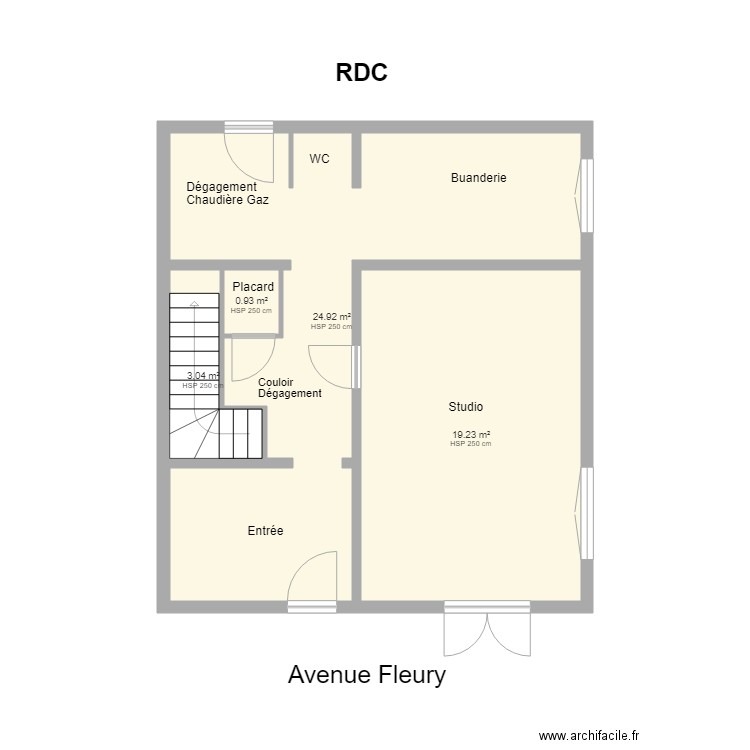 FAY COLOMBES RDC. Plan de 0 pièce et 0 m2