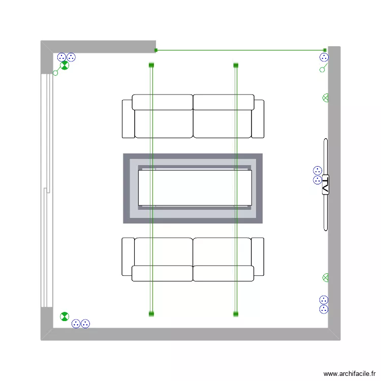 Salon. Plan de 