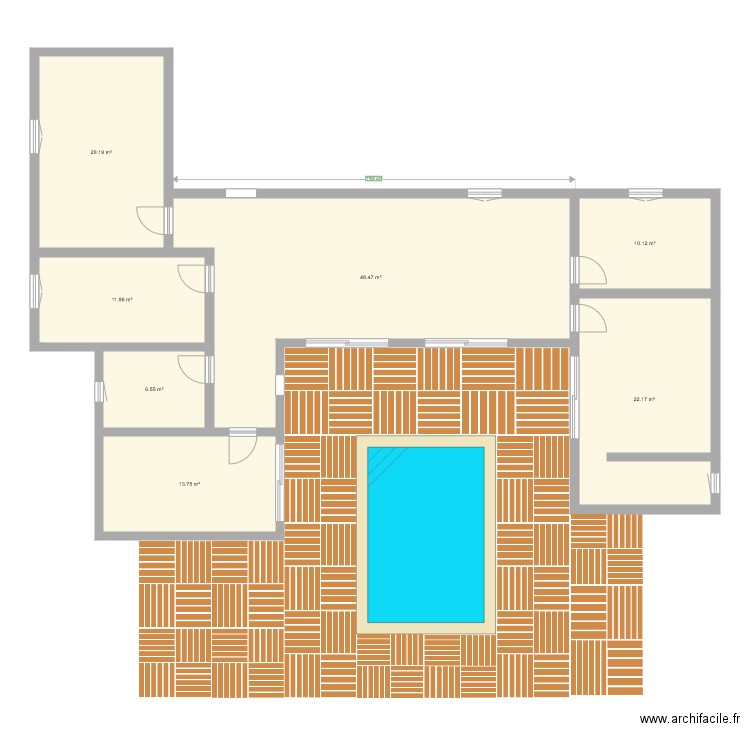 maison plein pied 105m2. Plan de 0 pièce et 0 m2