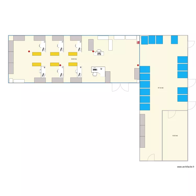 local retour. Plan de local retour. Plan de