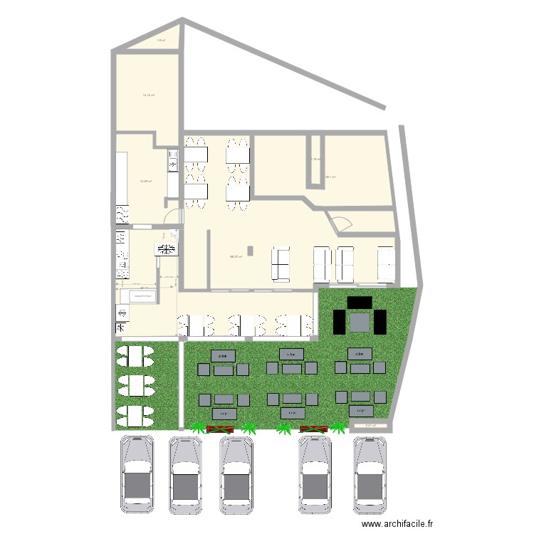 plan modifier 1. Plan de 0 pièce et 0 m2