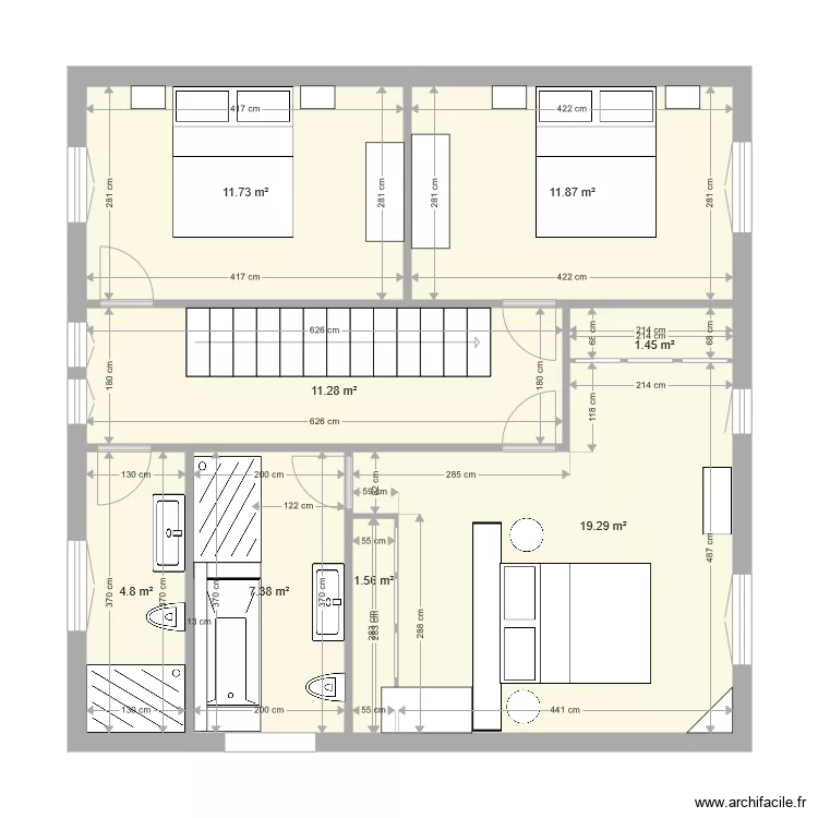 Projet Mont Etage. Plan de 