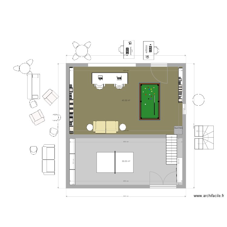 bureaugrange big. Plan de 0 pièce et 0 m2