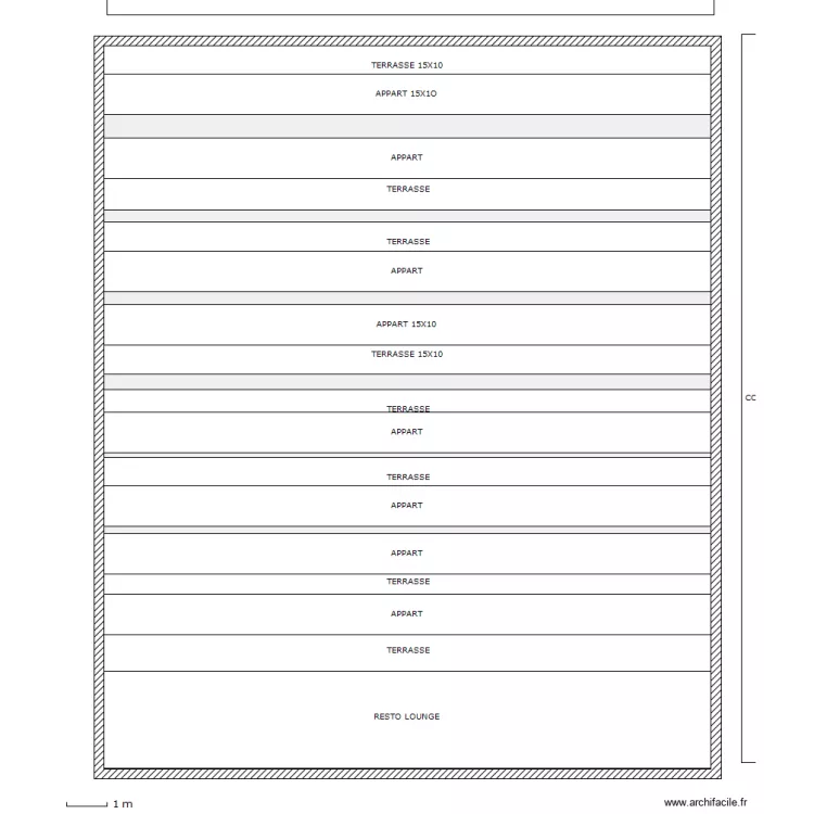 8 APPART 1 PT 2 ETAGE. Plan de 8 APPART 1 PT 2 ETAGE. Plan de
