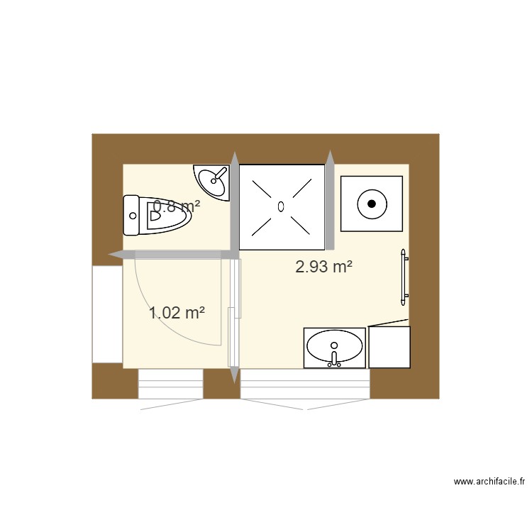 SdB 1. Plan de 0 pièce et 0 m2