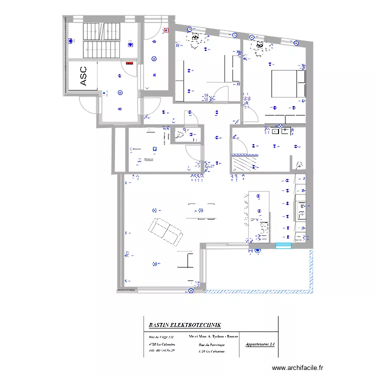 A Tychon appartement 2A. Plan de 