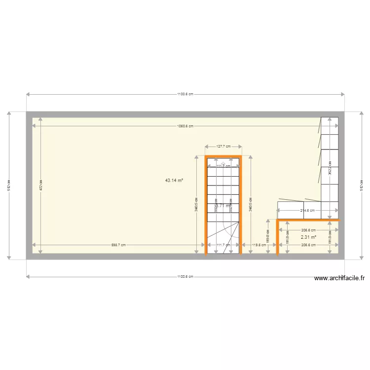 petite maison provisoire. Plan de 