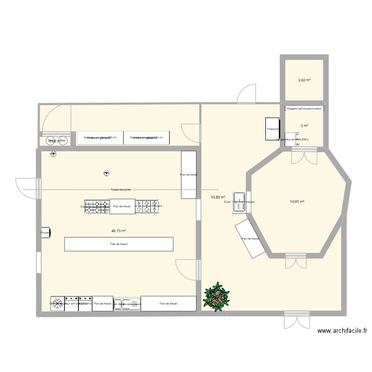 Kitchen Chole New. Plan de 0 pièce et 0 m2