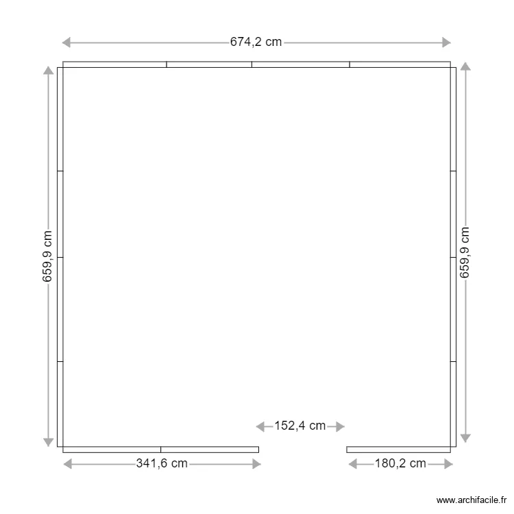 Terrasse vente auvents. Plan de 