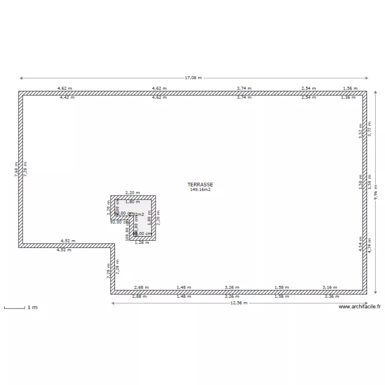 TERRASSE. Plan de 