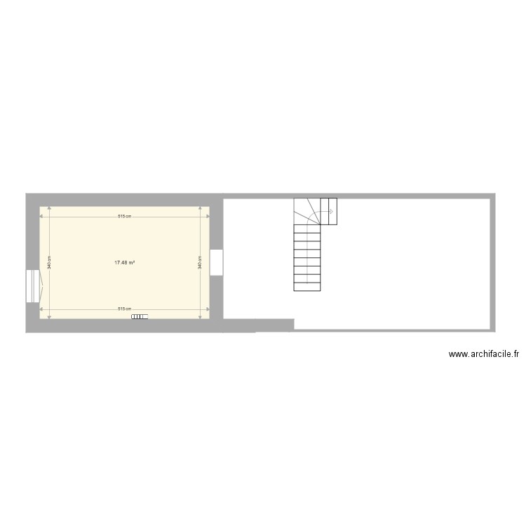 annexe étage existant. Plan de 0 pièce et 0 m2