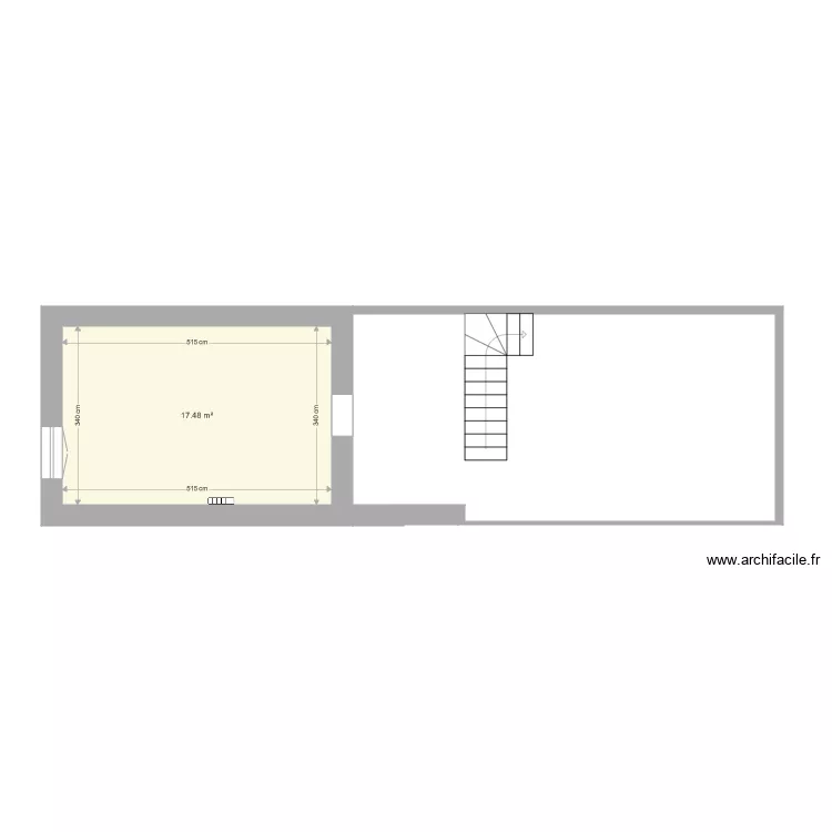 annexe &eacute;tage existant. Plan de 